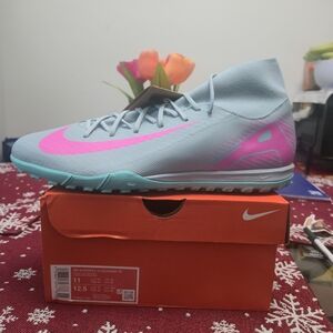 Nike Blue and Pink Soccer Cleats